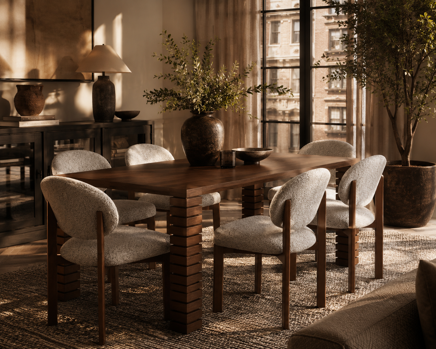 Pascal Dining Table - Brushed Brown