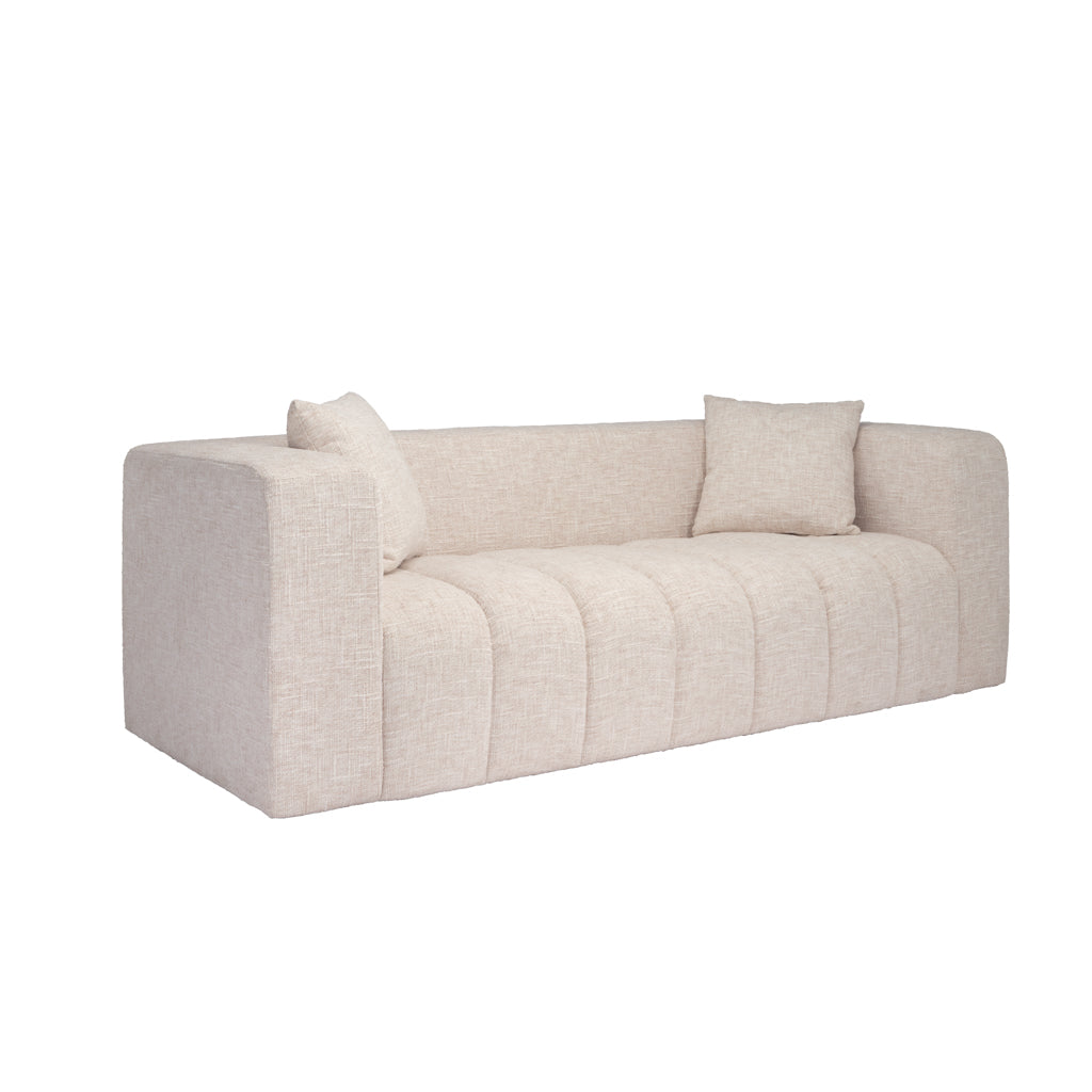 Peninsula Oyster Chenille Weave Sofa | 3 Seater