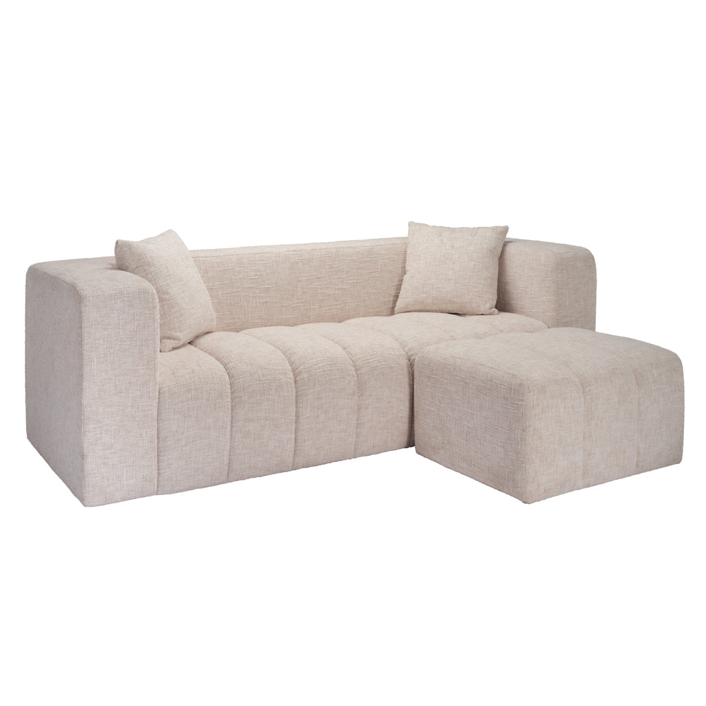 Peninsula Oyster Chenille Weave Sofa | 3 Seater