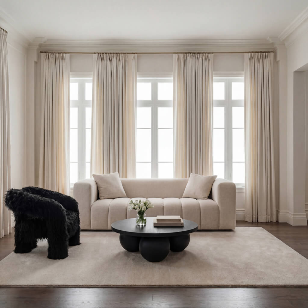 Peninsula Oyster Chenille Weave Sofa | 3 Seater