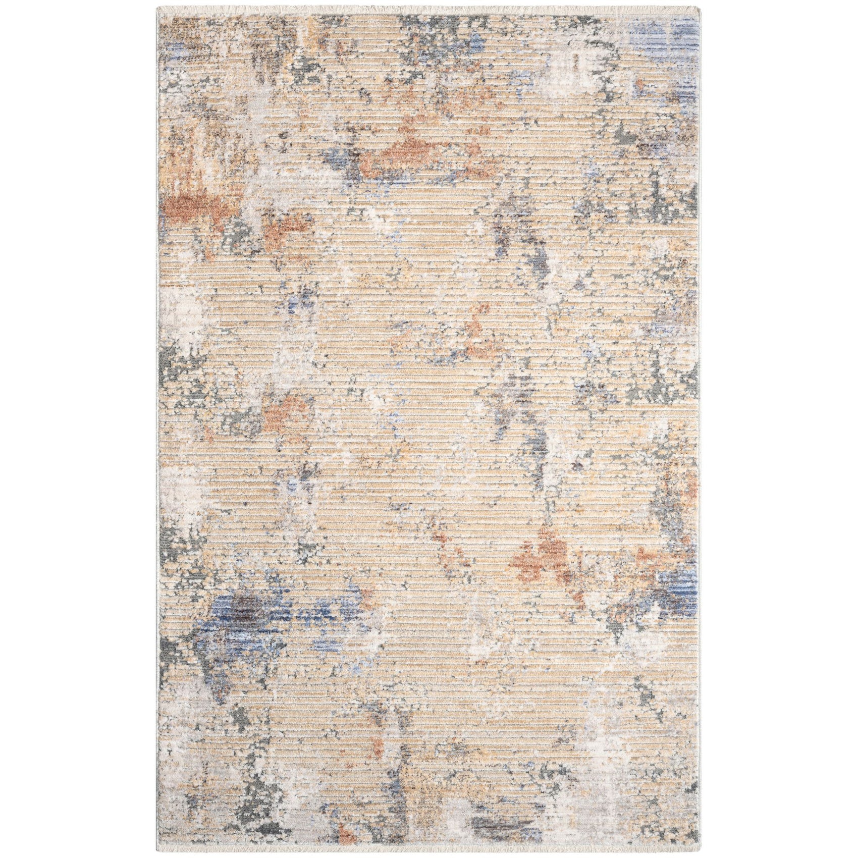 Nourison Abstract Hues ABH01 Beige/Grey Large Rectangle Rug