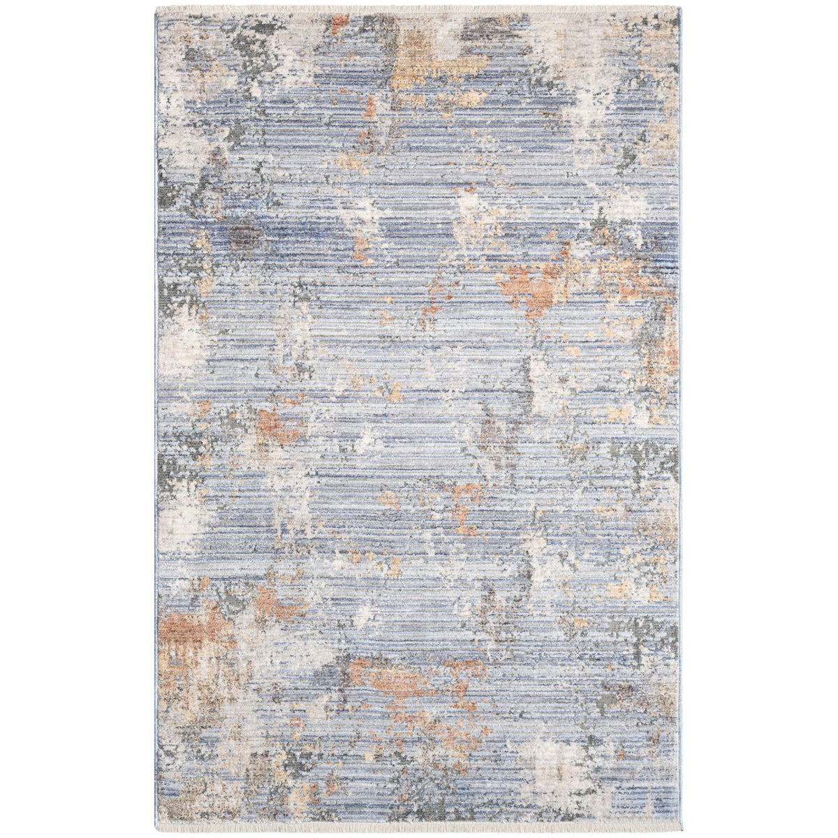 Nourison Abstract Hues ABH01 Grey/Blue Large Rectangle Rug