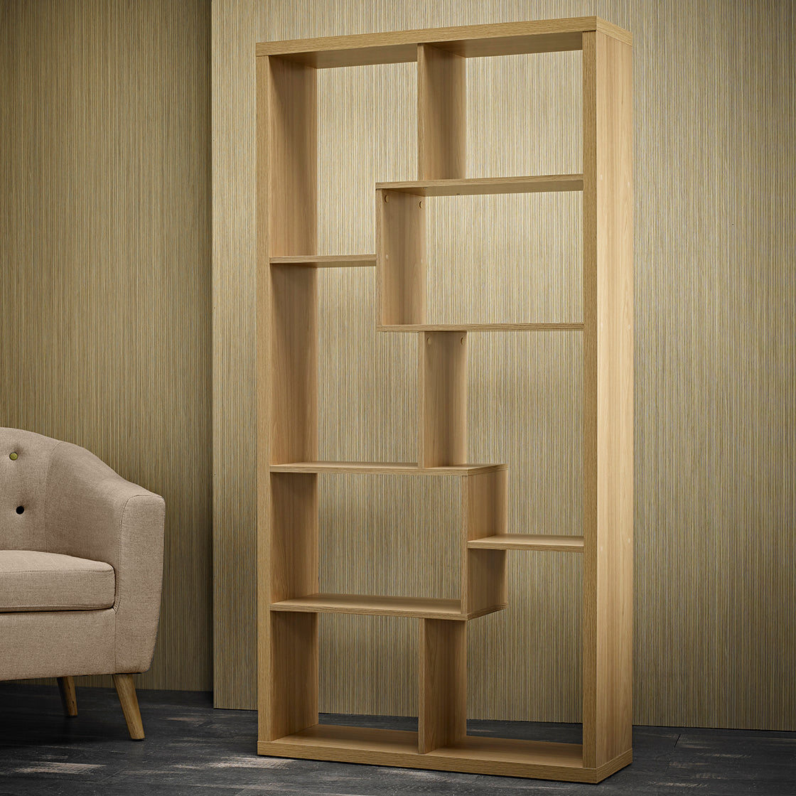 Quebec Light Wash Shelving Unit lifestyle