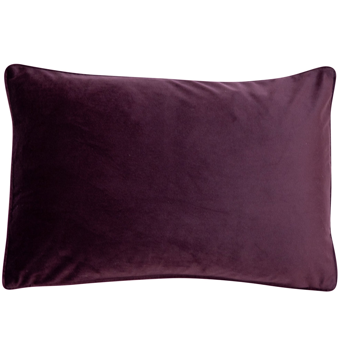 Malini Luxe Matt Velvet Aubergine Rectangle Cushion 30x45