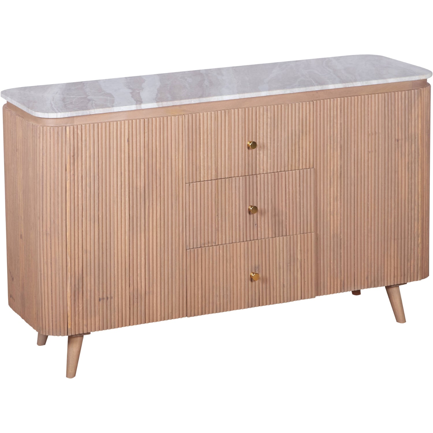 Houston Mango Wood & Marble Sideboard XL
