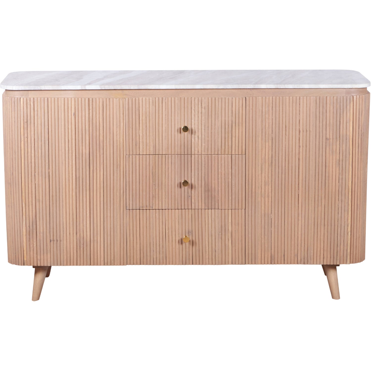 Houston Mango Wood & Marble Sideboard XL