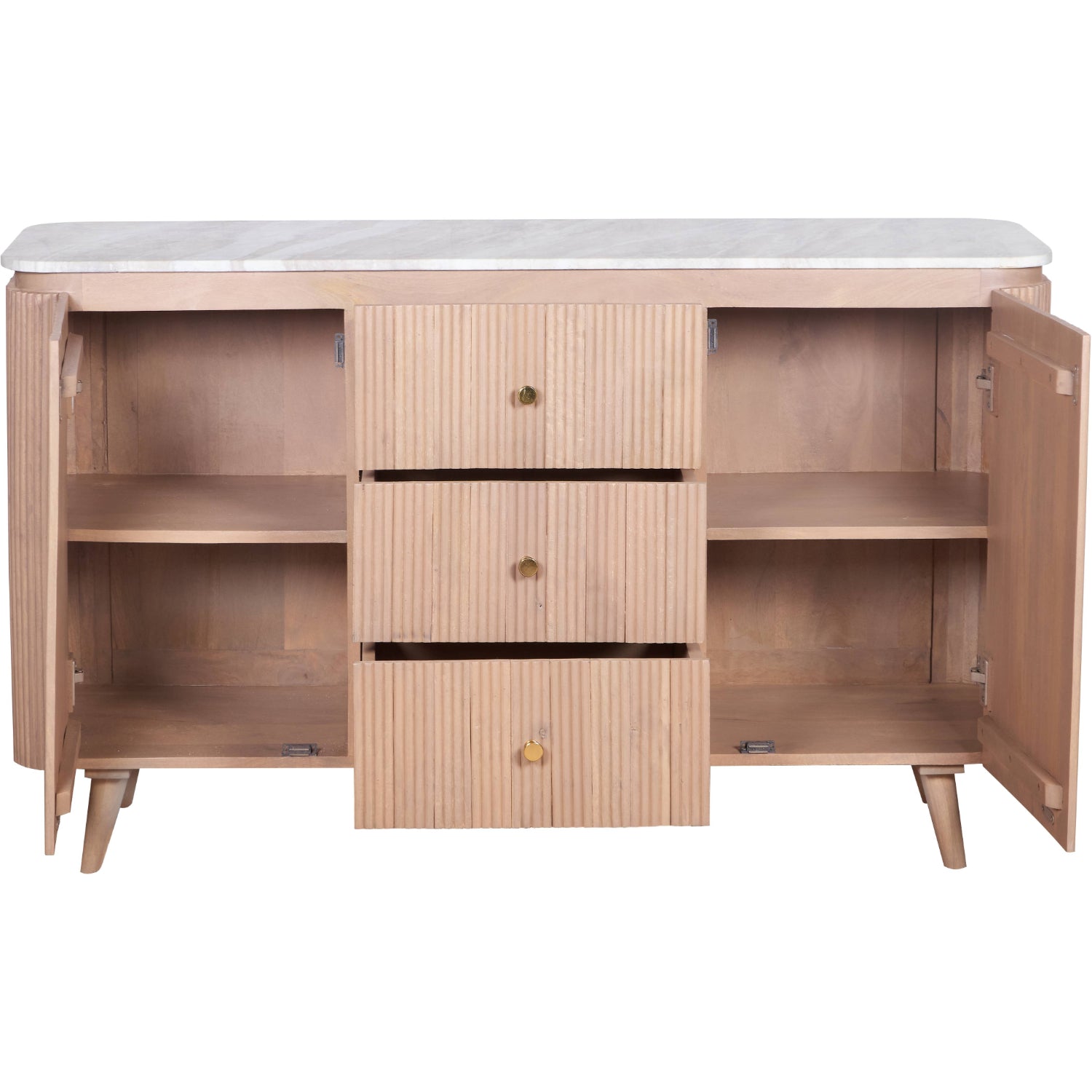 Houston Mango Wood & Marble Sideboard XL