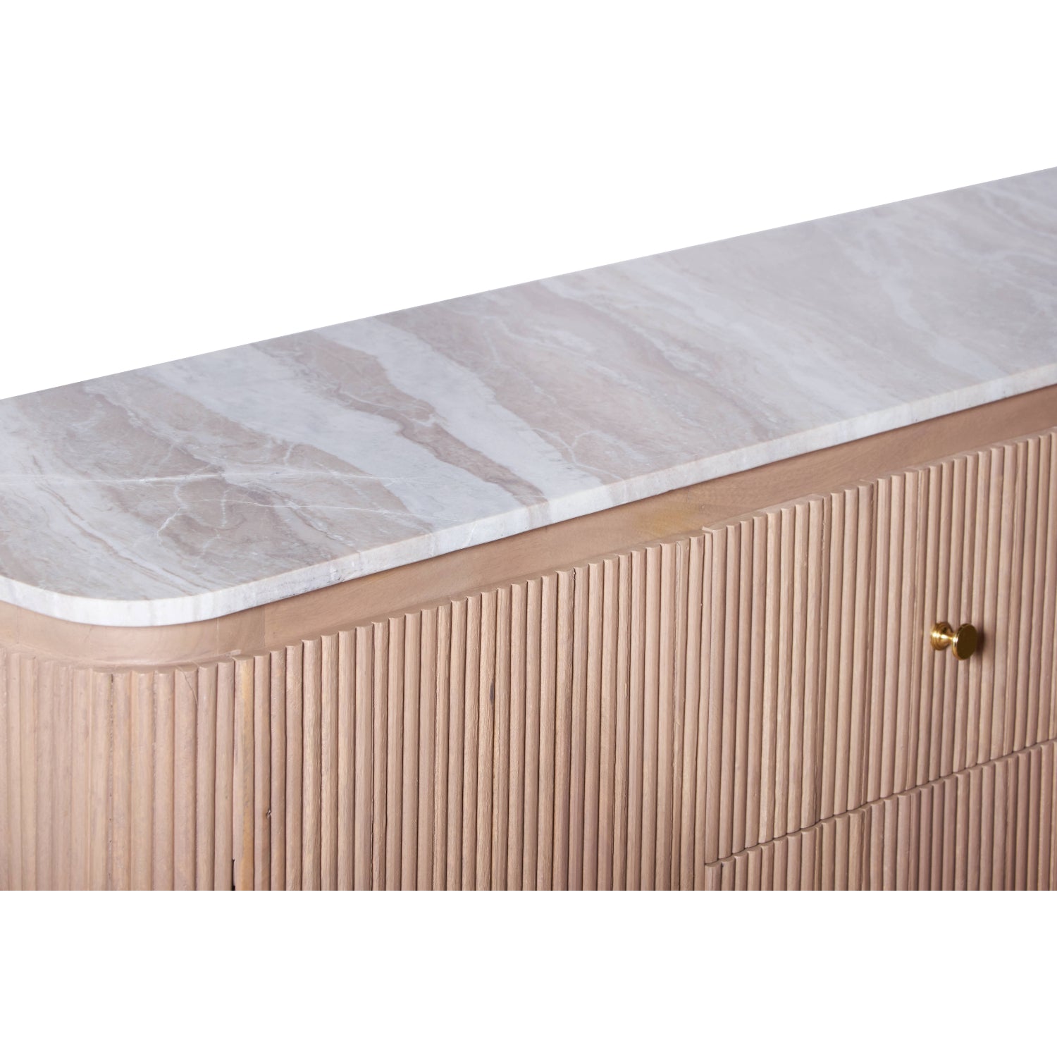 Houston Mango Wood & Marble Sideboard XL
