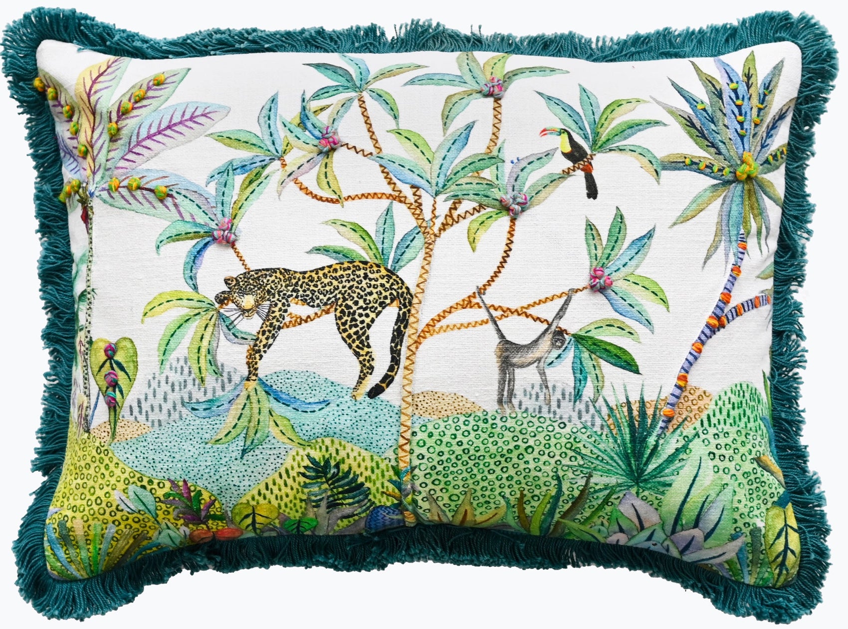 Malini Kruger Leopard On Tree Rectangle Cushion 35x50
