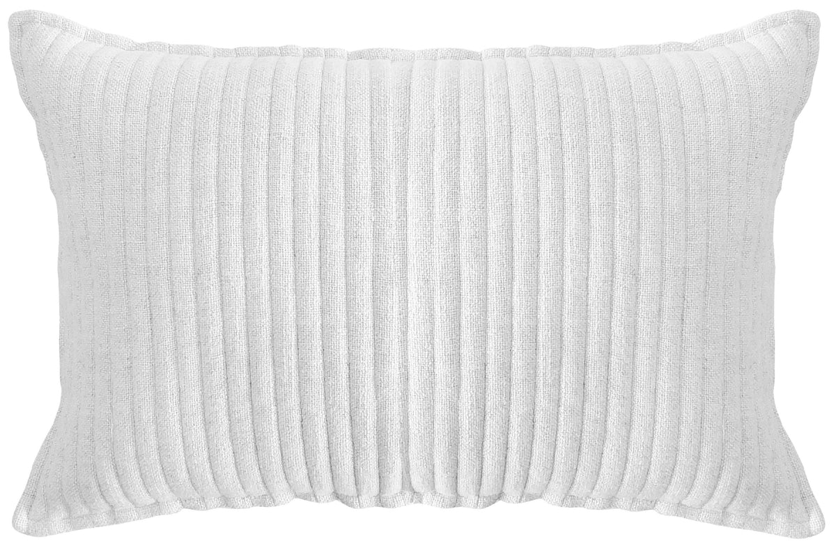 QUILTED SOFT STRIPE  CUSHION IVORY40X60