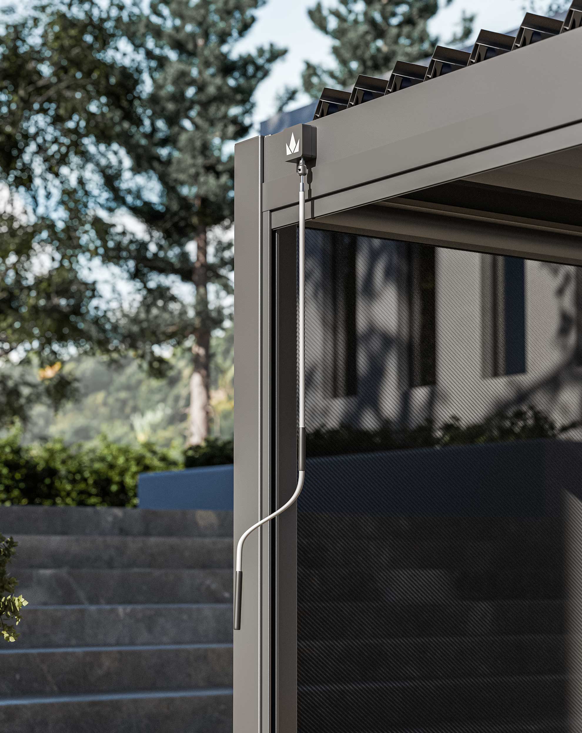 4m Pergola Privacy Screen Black