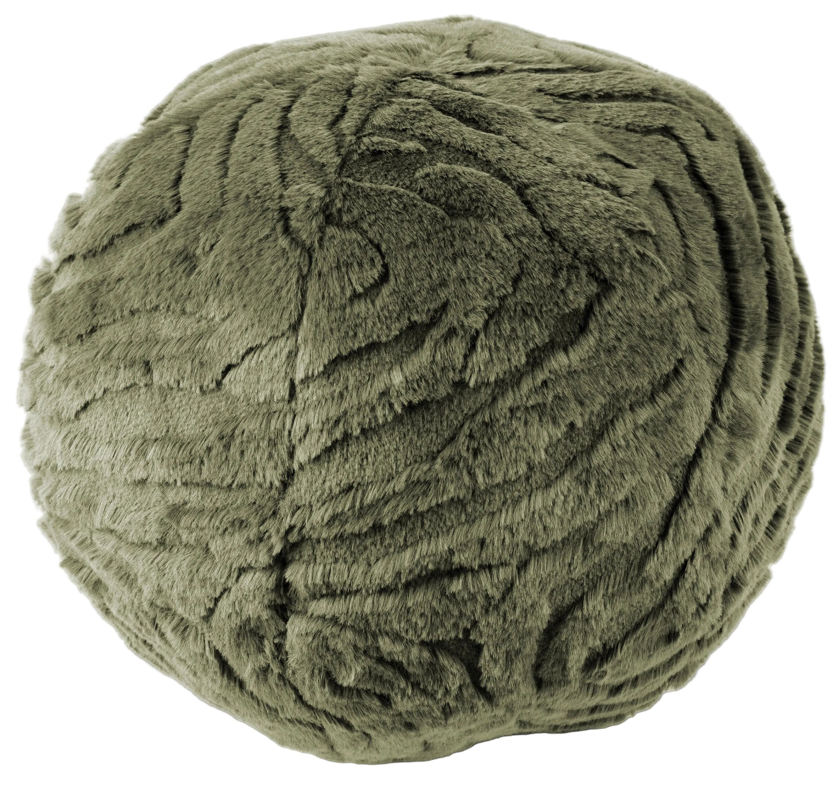 PM FAUX FUR BALL CUSH NEW SAGE 30CM