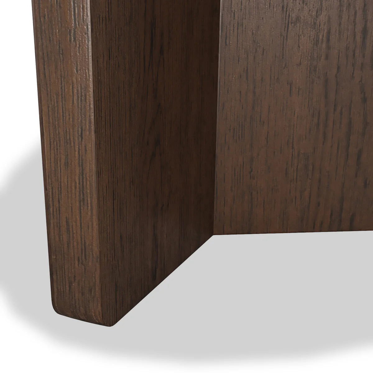 Dakota Brown Oak Wood Round Side Table