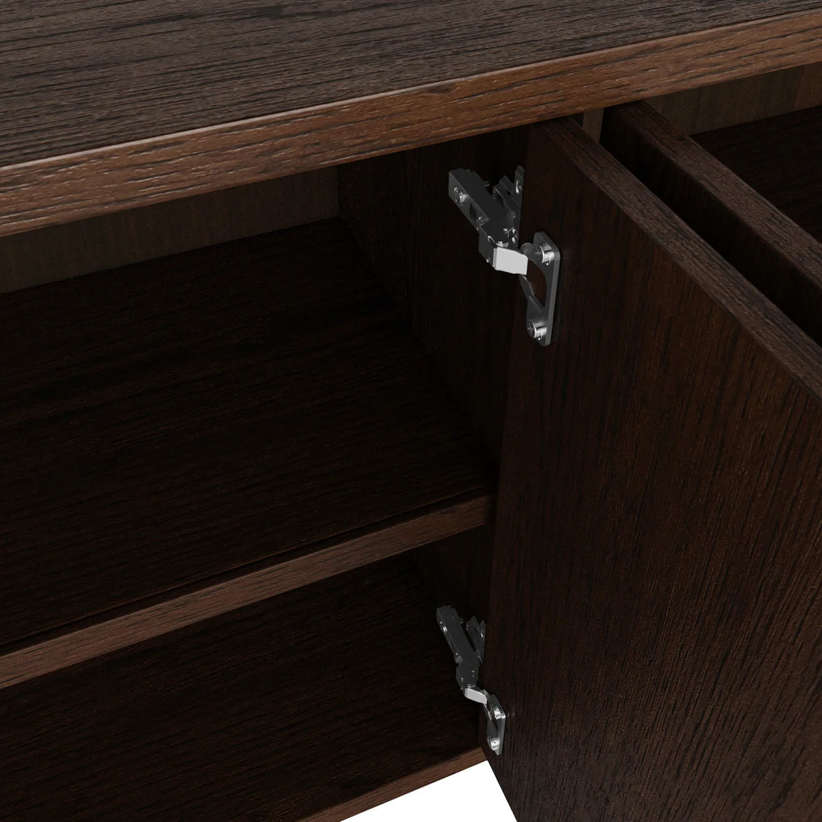 California Brown Oak Wood Sideboard - Large