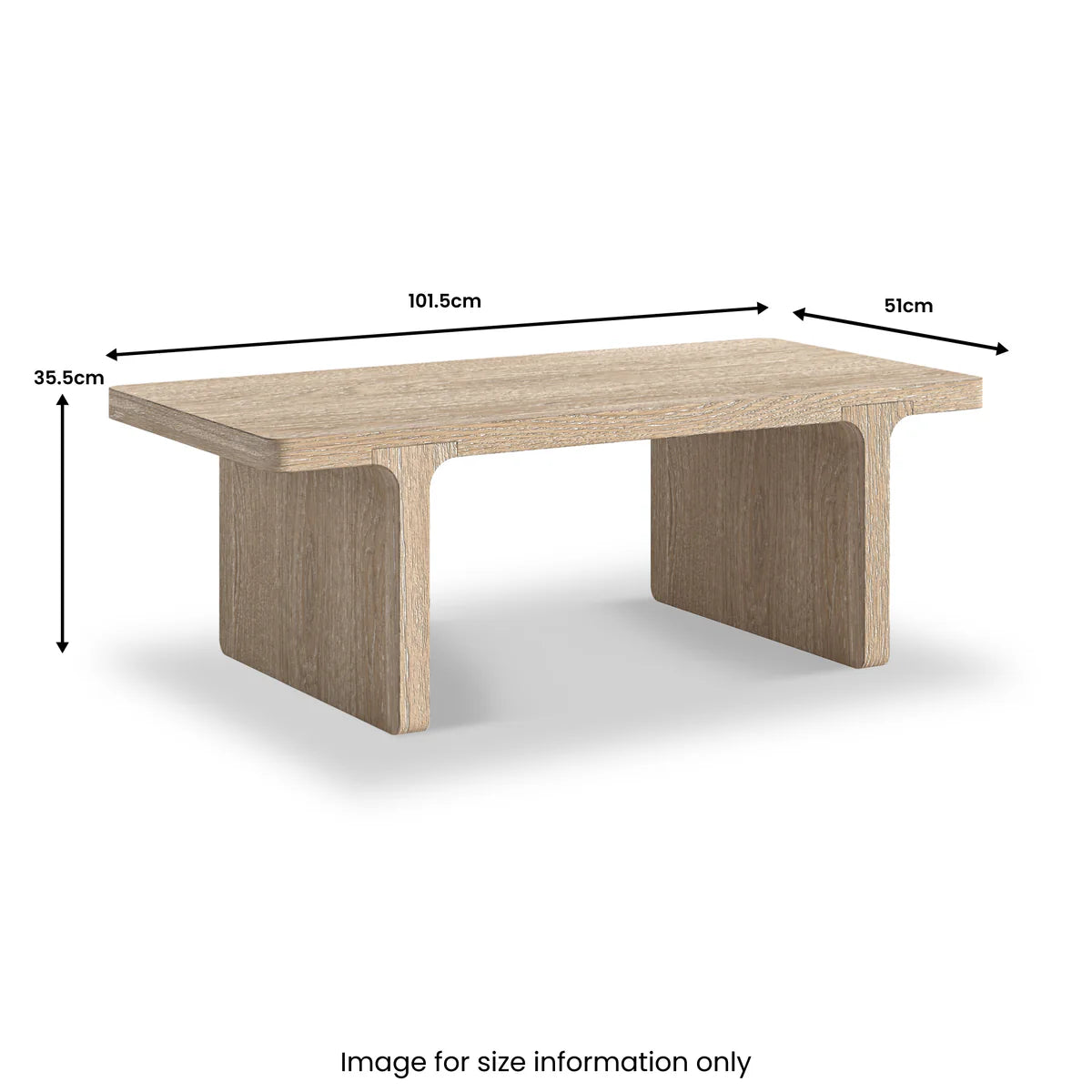 Brooklyn Oak Wood Rectangle Coffee Table