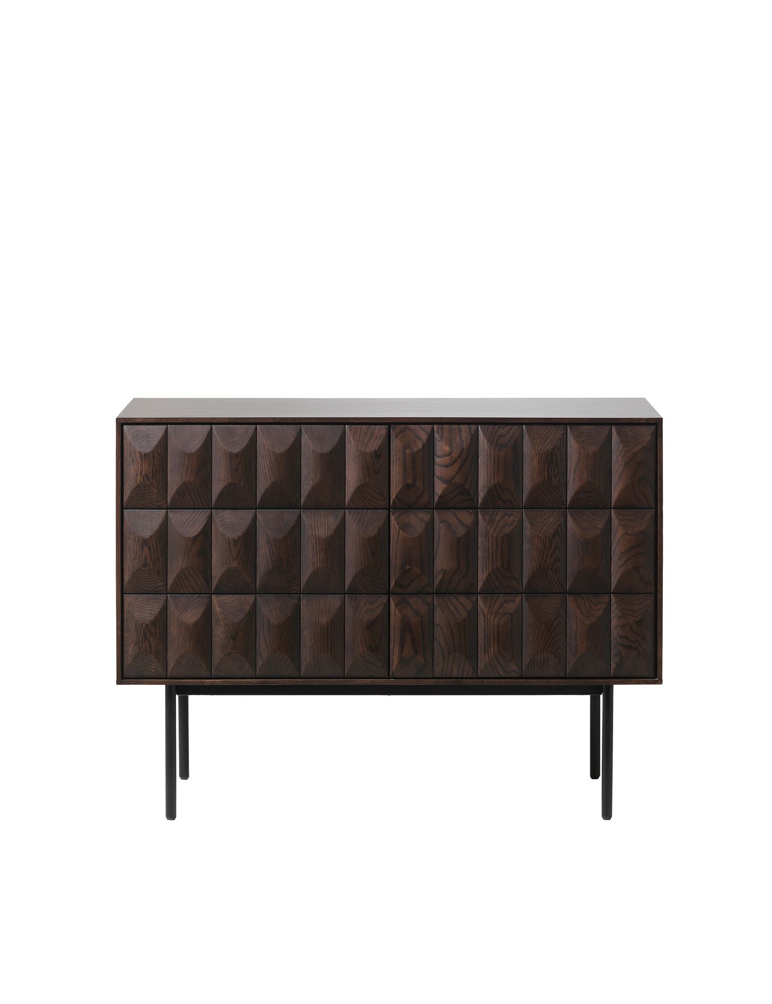 Theo Brown Wood Geometric 2-Door Sideboard