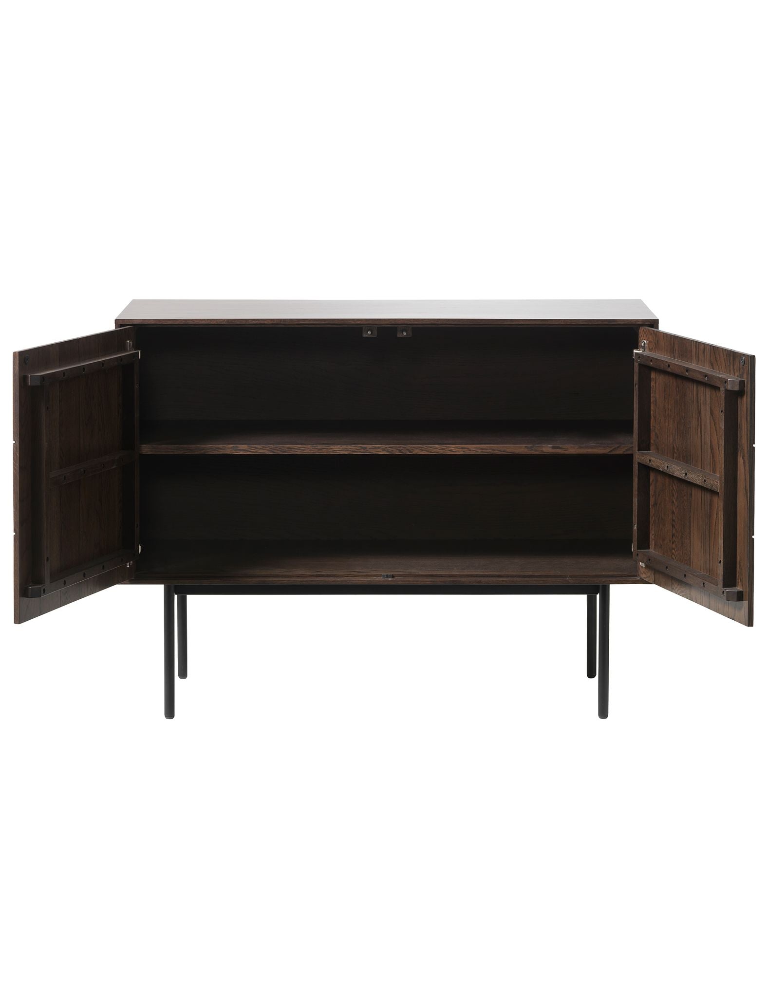 Theo Brown Wood Geometric 2-Door Sideboard