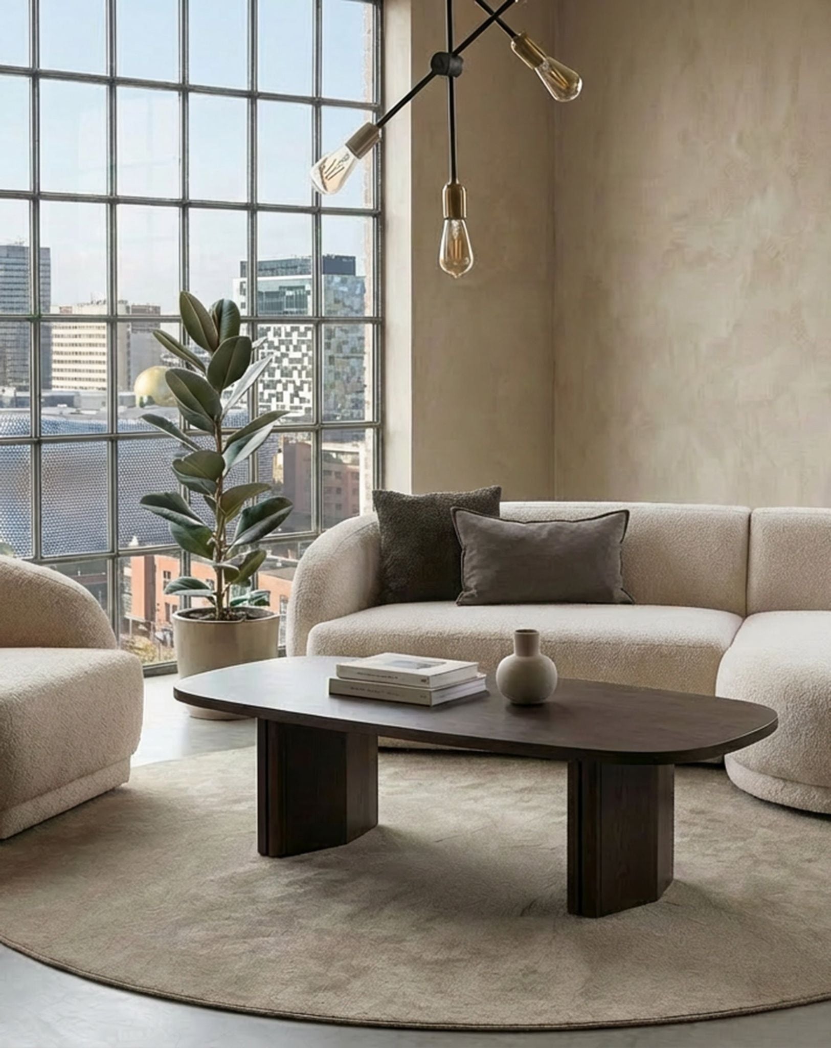 Theo Brown Wood Coffee Table