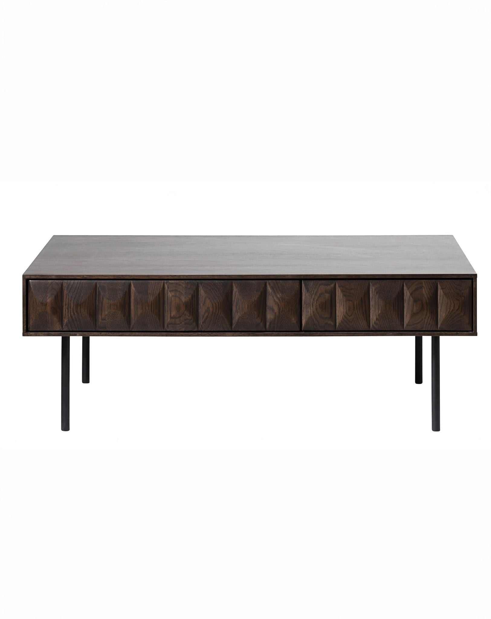 ROKA Dark Wood Geometric Coffee Table