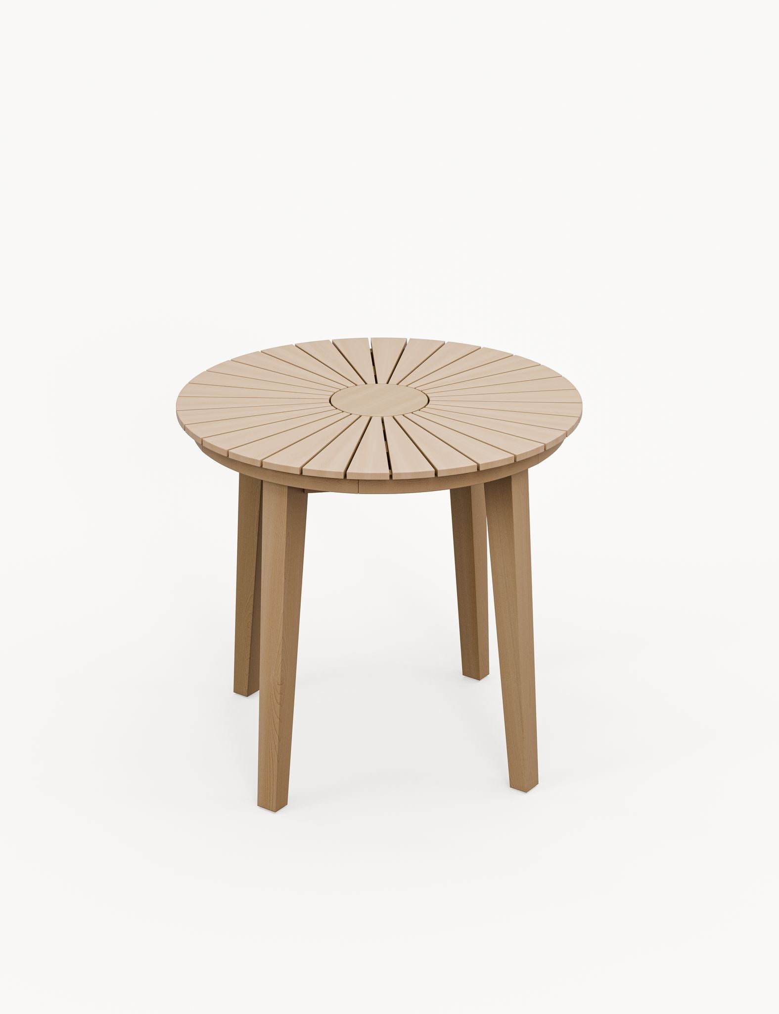 Bella 2 Seater Wood Round Sunray Bistro Dining Set with Bella Dining Chairs
