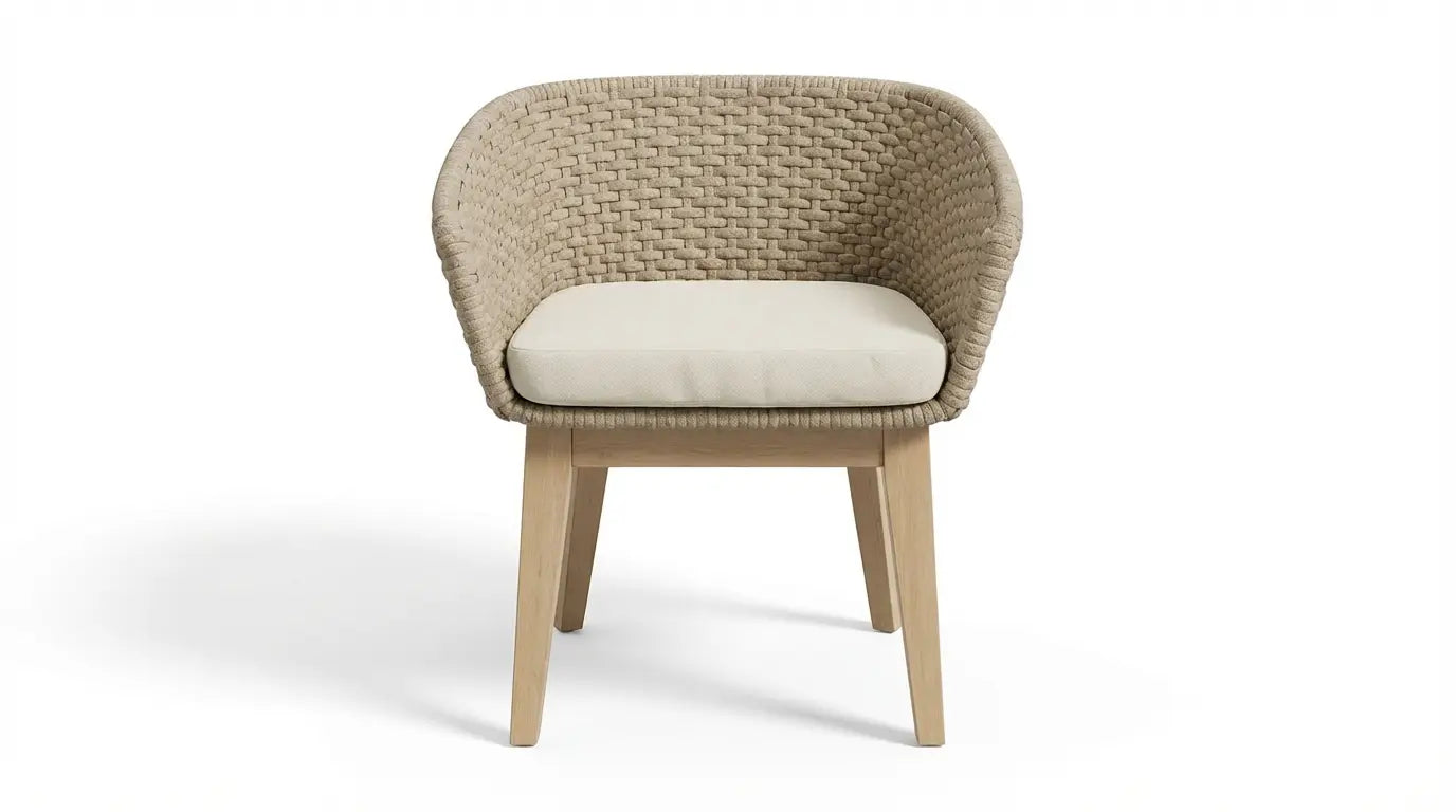 Bella 2 Seater Wood Round Sunray Bistro Dining Set with Tess Dawn Chair