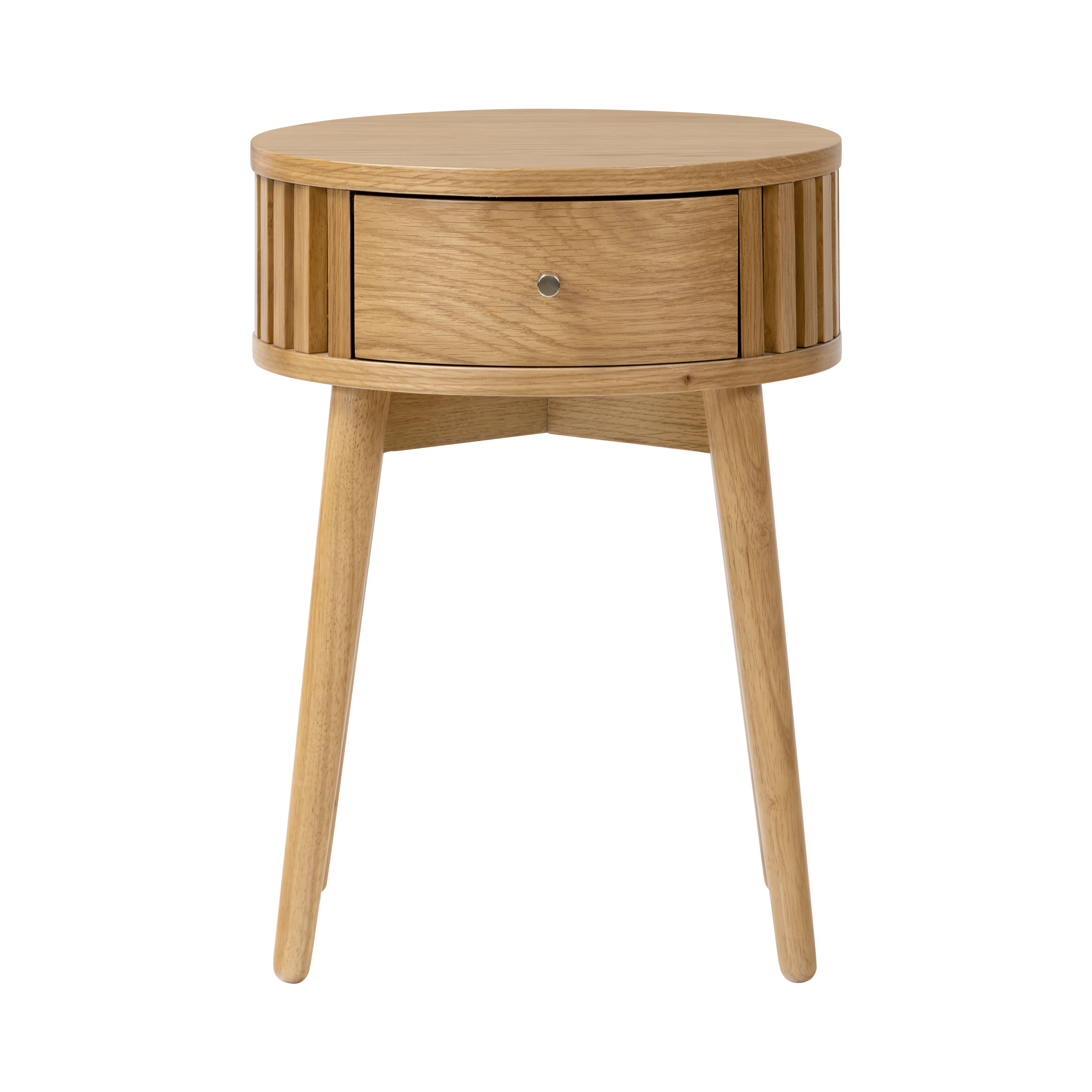 Colton Natural Wood Round Side Table