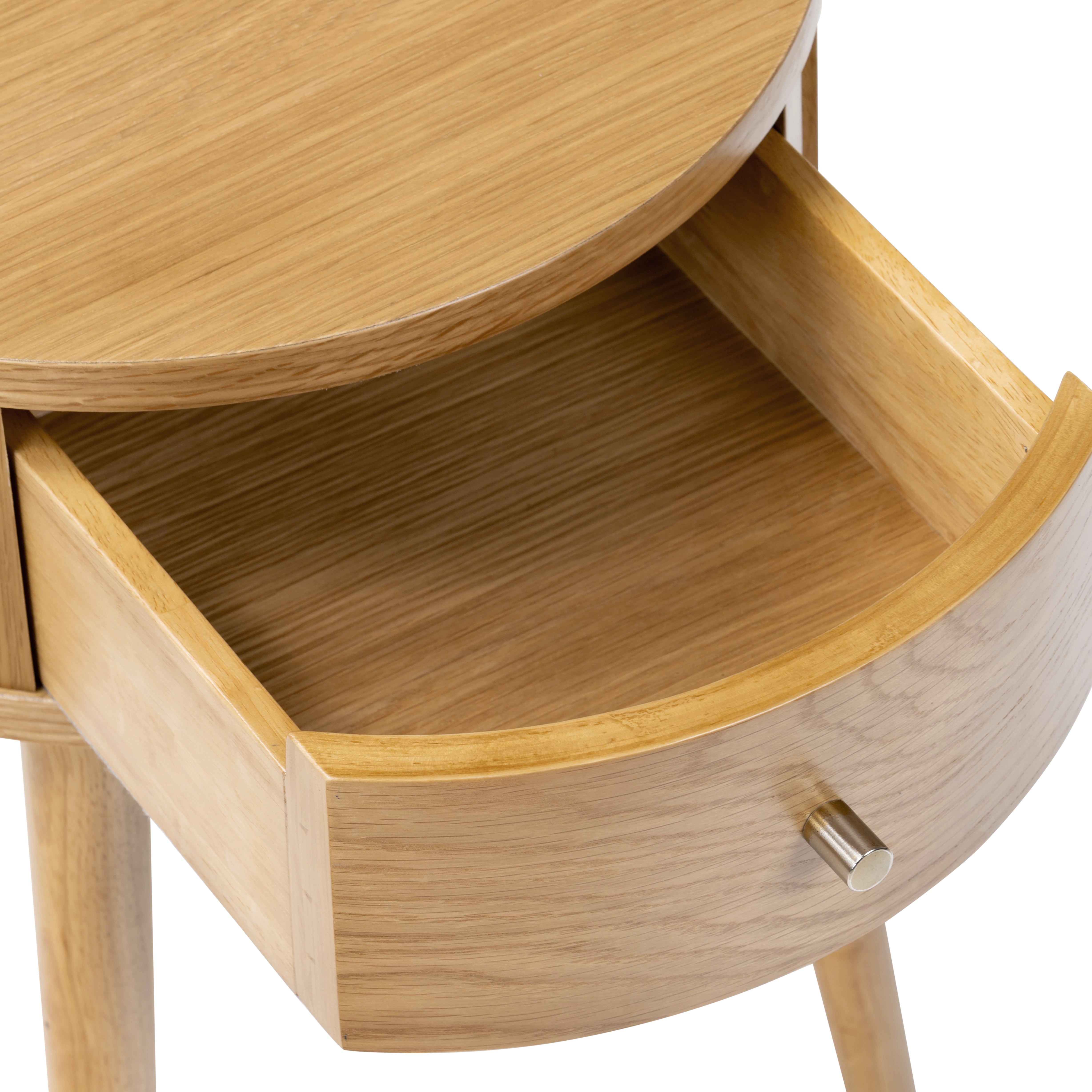 Colton Natural Wood Round Side Table