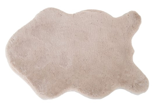 Malini Rapture Abstract Luxury Faux Rabbit Beige Rug