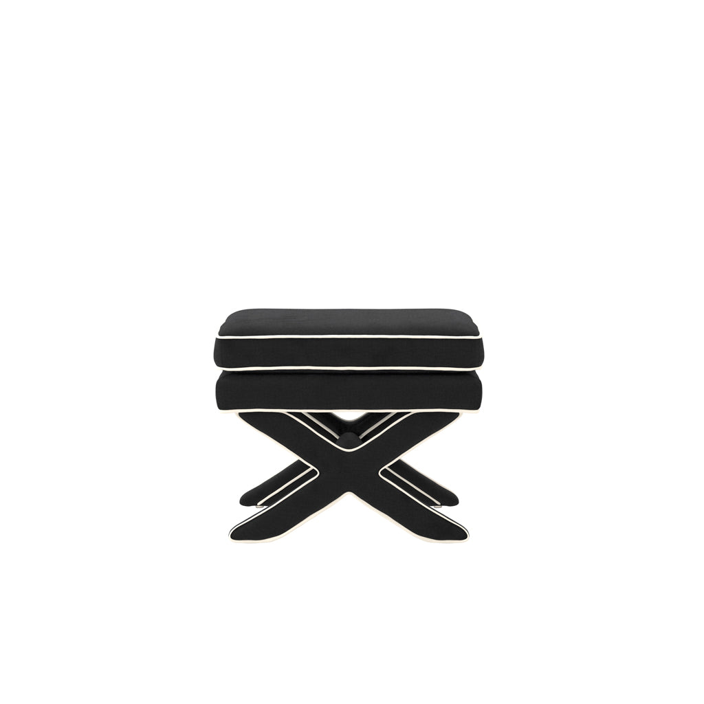 Rhode Onyx Black Weave Stool