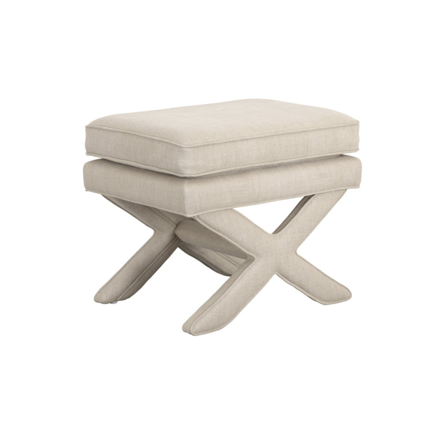 Rhode Stone Neutral Linen Stool