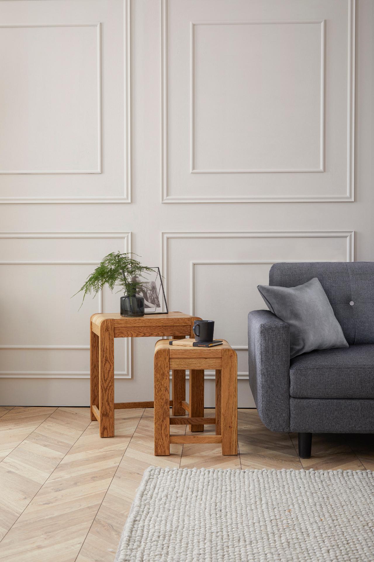 Kingsley Solid Oak Side Tables Nest