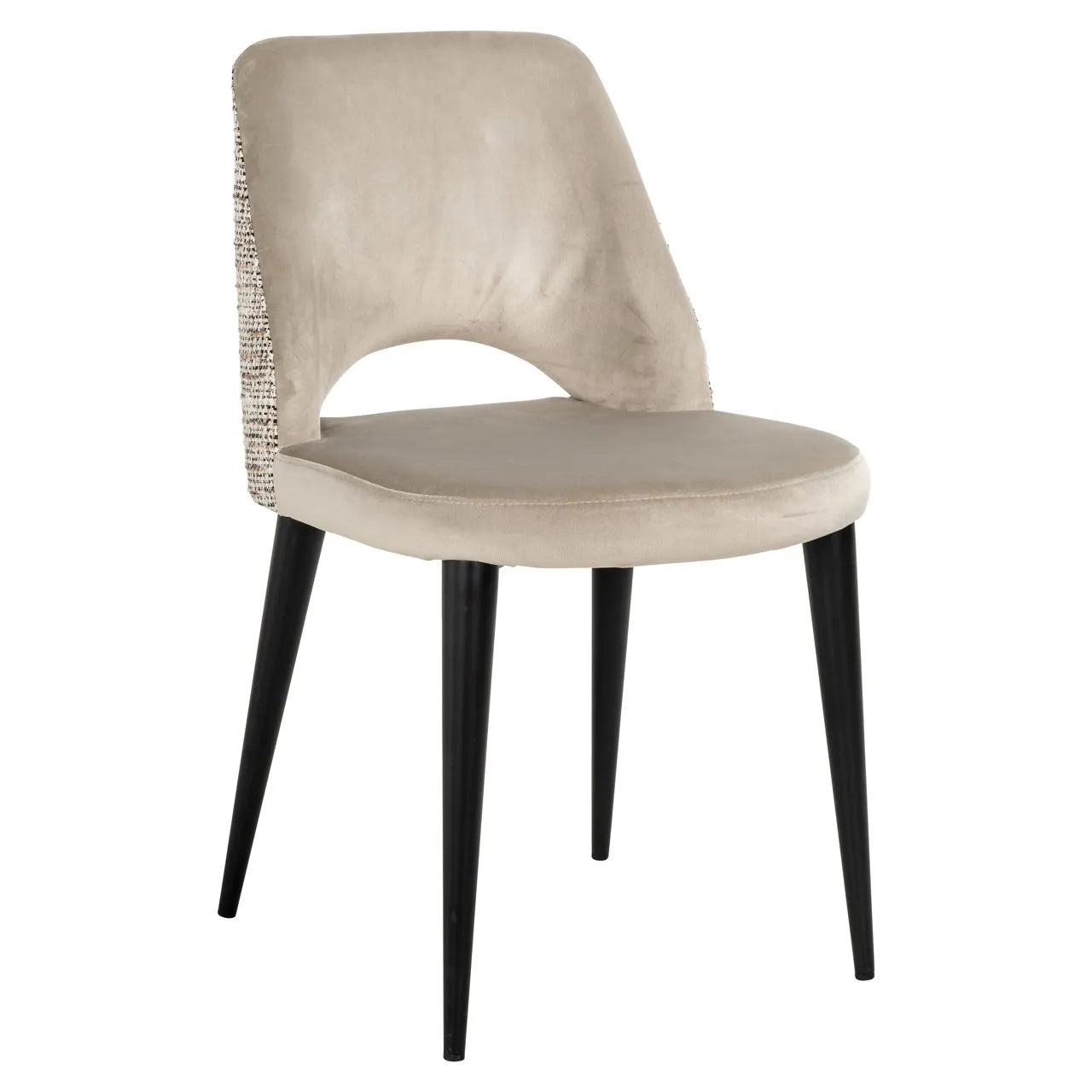 Set of 2 Richmond Interiors Tabitha Taupe Khaki Velvet Dining Chair