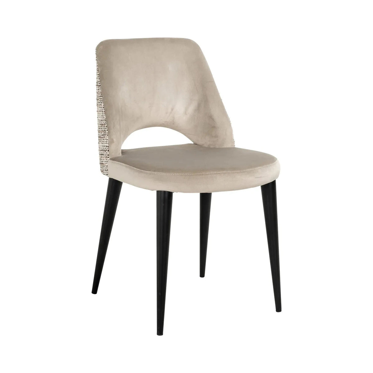 Set of 2 Richmond Interiors Tabitha Taupe Khaki Velvet Dining Chair
