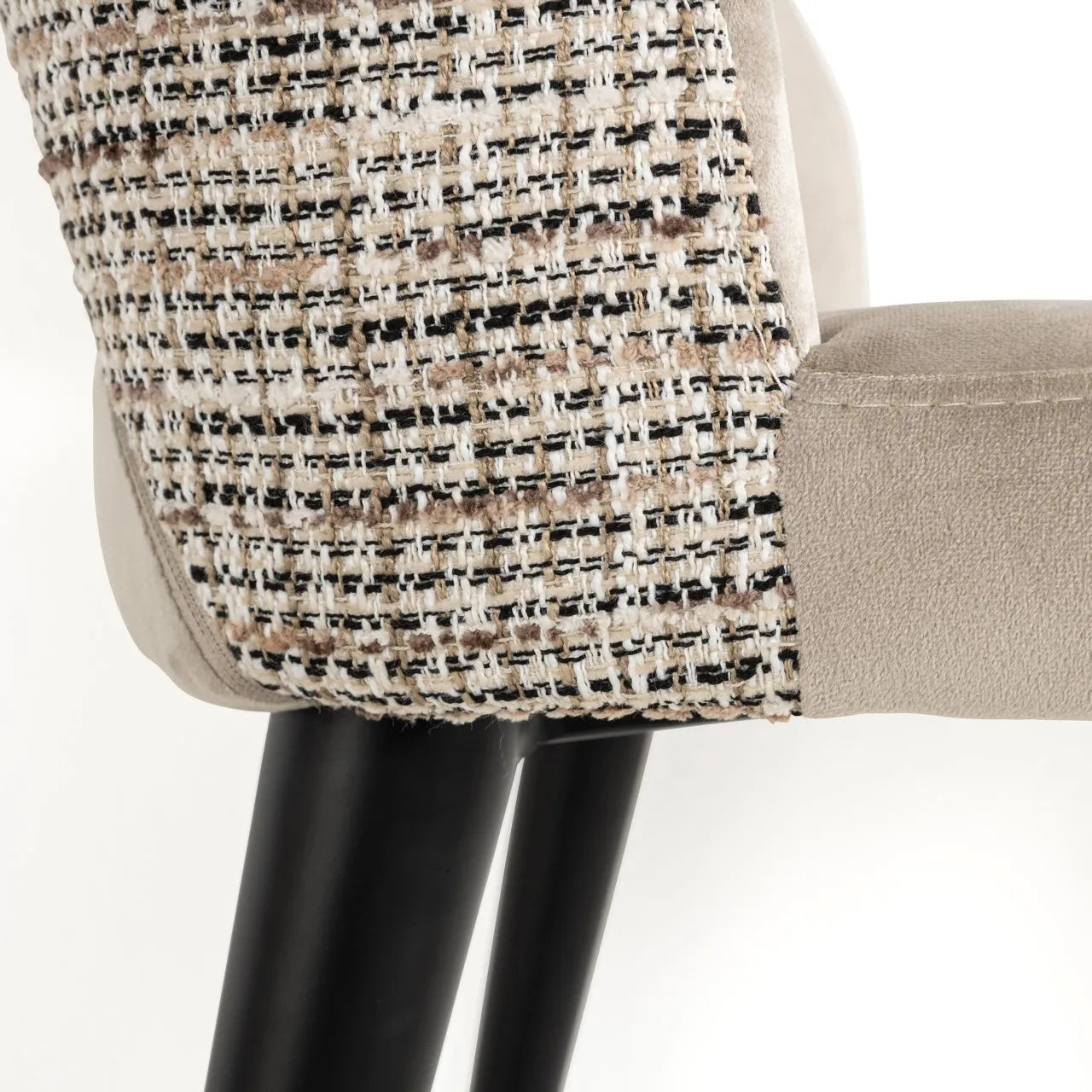 Set of 2 Richmond Interiors Tabitha Taupe Khaki Velvet Dining Chair