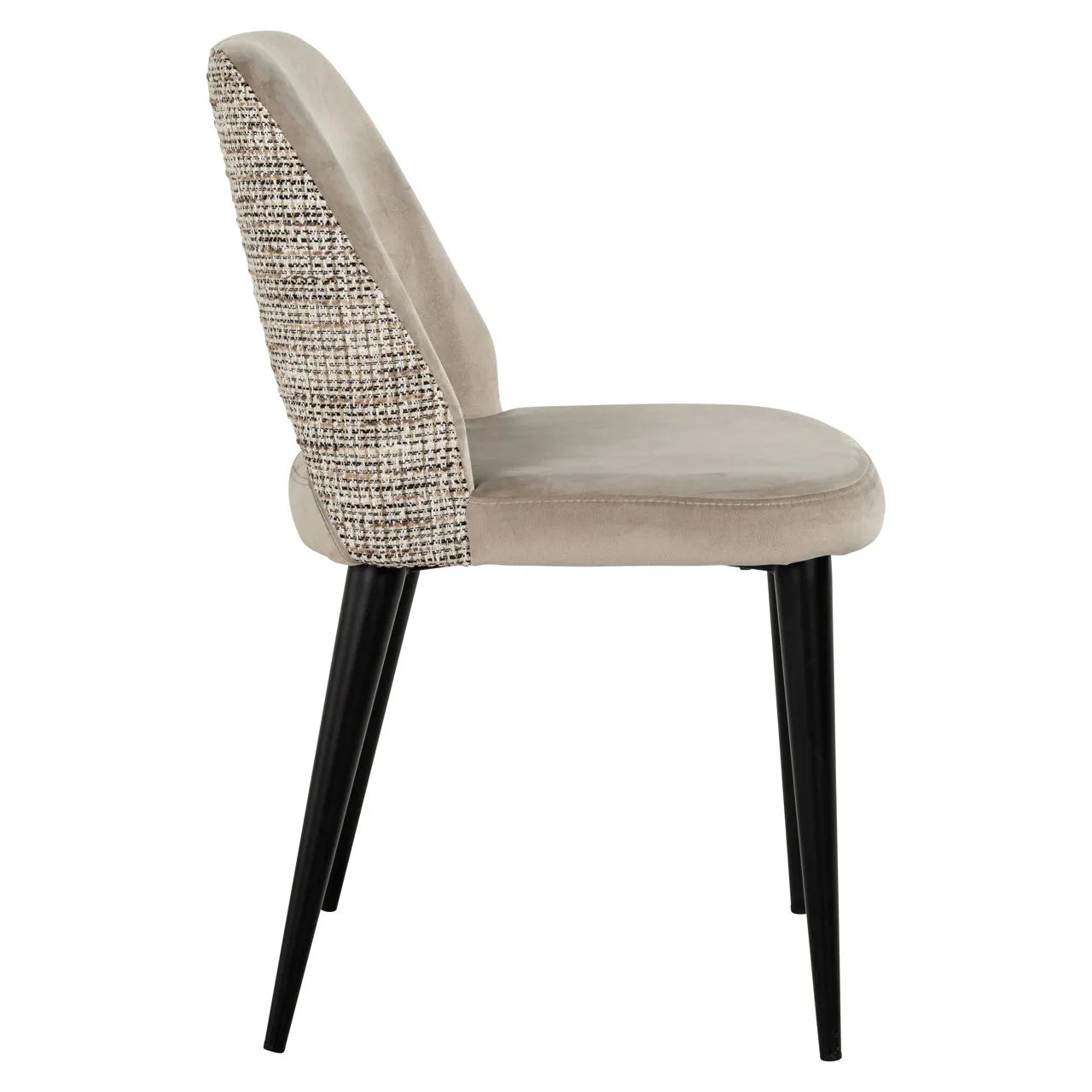 Set of 2 Richmond Interiors Tabitha Taupe Khaki Velvet Dining Chair