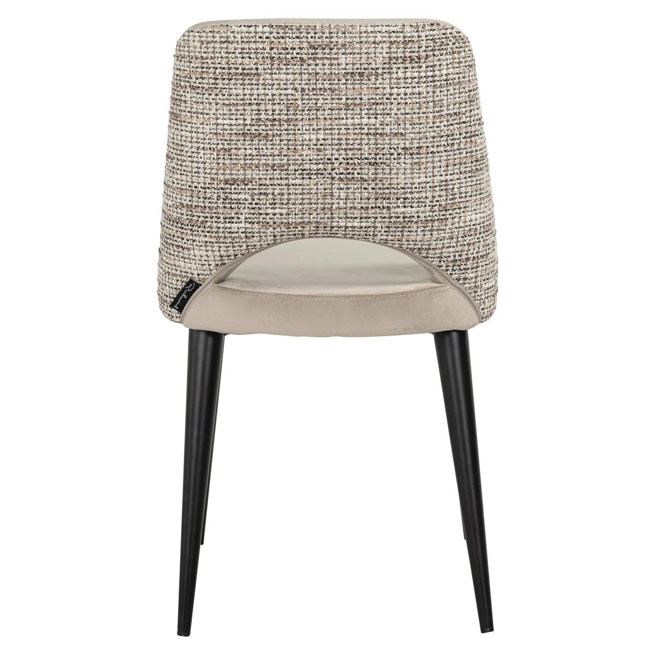 Set of 2 Richmond Interiors Tabitha Taupe Khaki Velvet Dining Chair