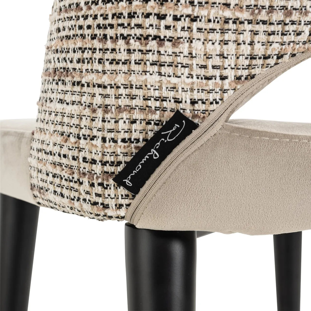 Set of 2 Richmond Interiors Tabitha Taupe Khaki Velvet Dining Chair