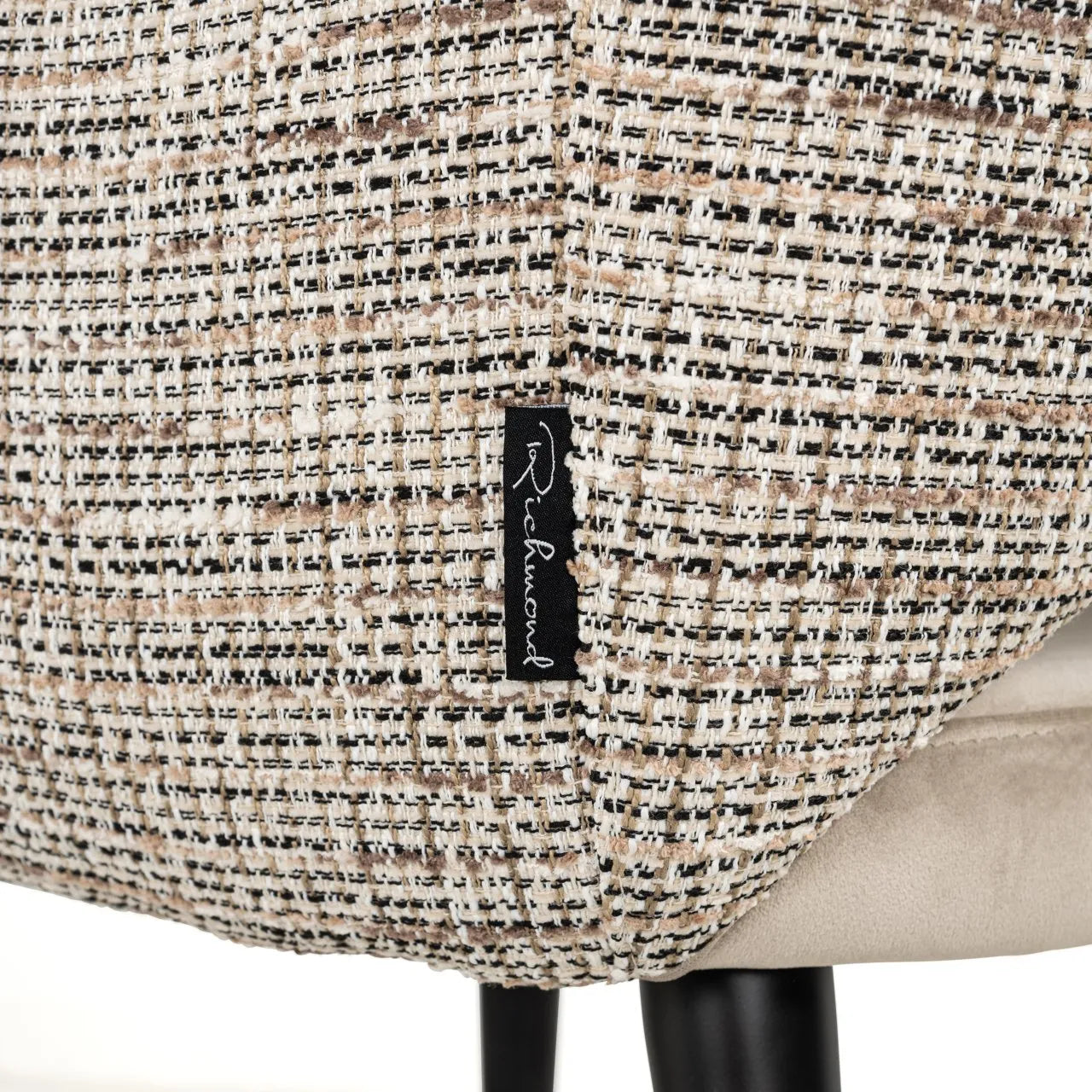 Richmond Interiors Giovanna Trendy Taupe Khaki Velvet Dining Chair