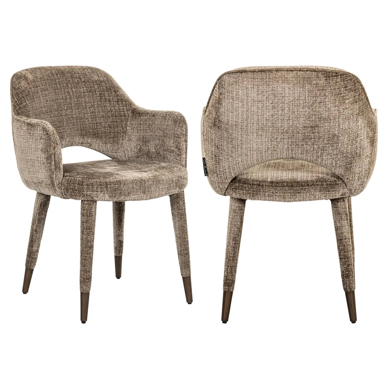 Richmond Interiors Donnatella Stone Chenille Dining Chair