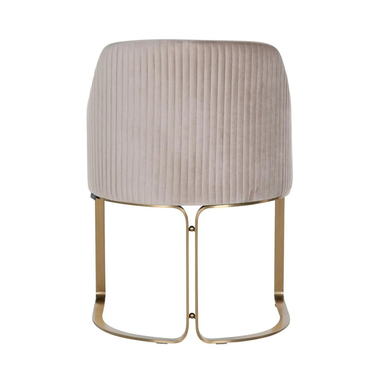 Richmond Interiors Hadley Taupe Khaki Velvet & Gold Chair