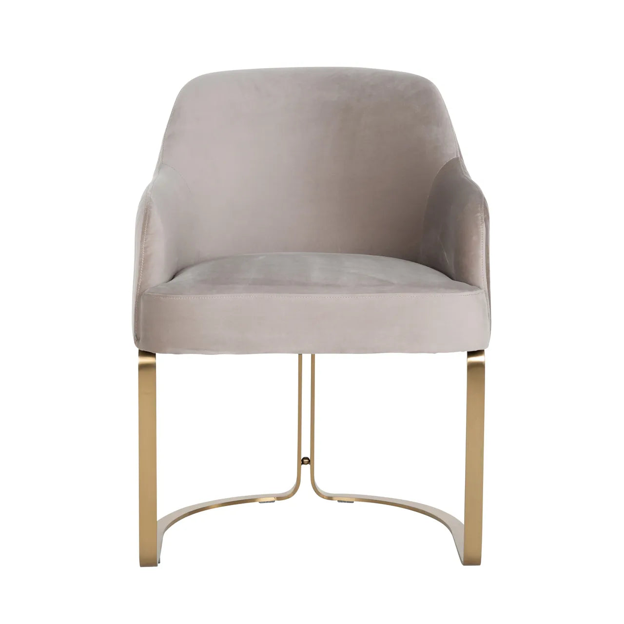 Richmond Interiors Hadley Taupe Khaki Velvet & Gold Chair