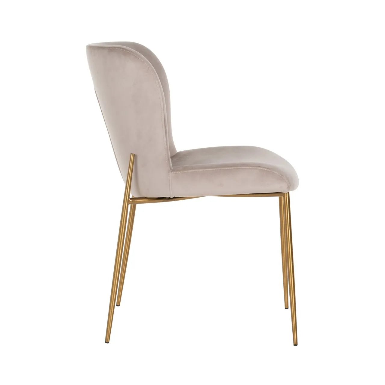 Set of 2 Richmond Interiors Odessa Taupe Khaki Velvet Dining Chair