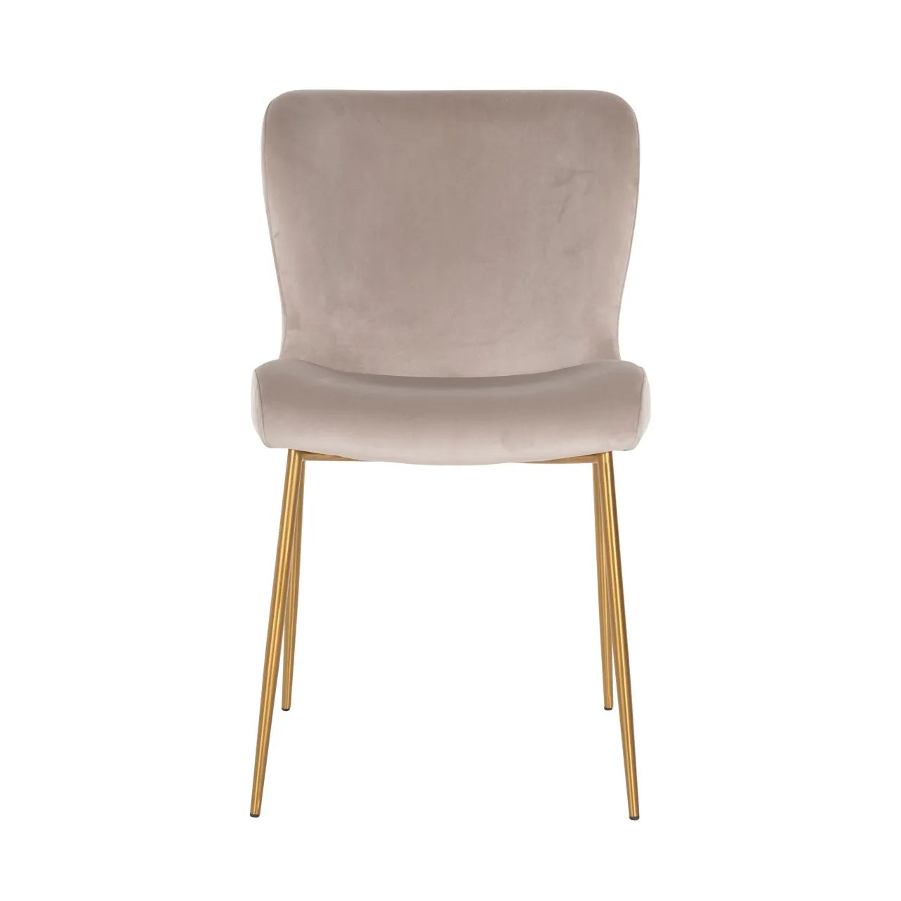 Set of 2 Richmond Interiors Odessa Taupe Khaki Velvet Dining Chair