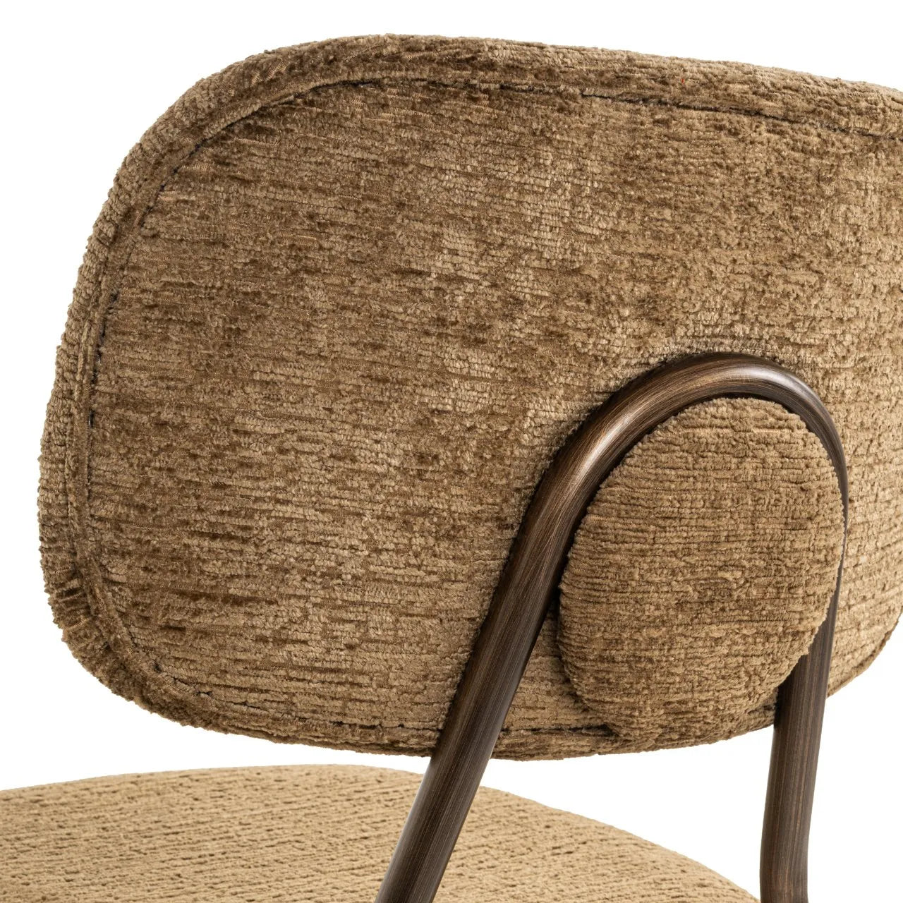 Set of 2 Richmond Interiors Xenia Brandy Brown Chenille Counter Stool