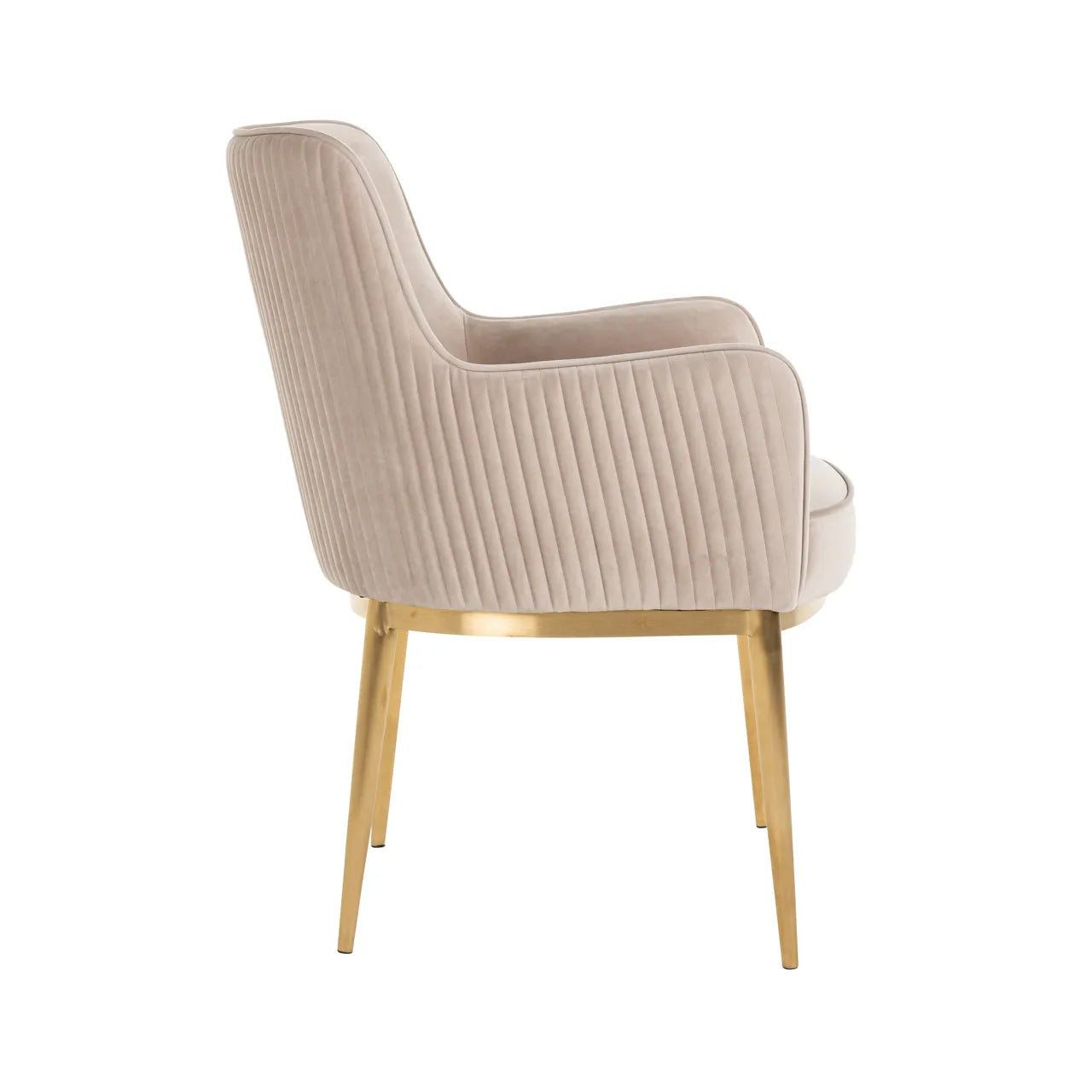 Richmond Interiors Set of 2 Breeze Khaki Velvet Dining Chairs