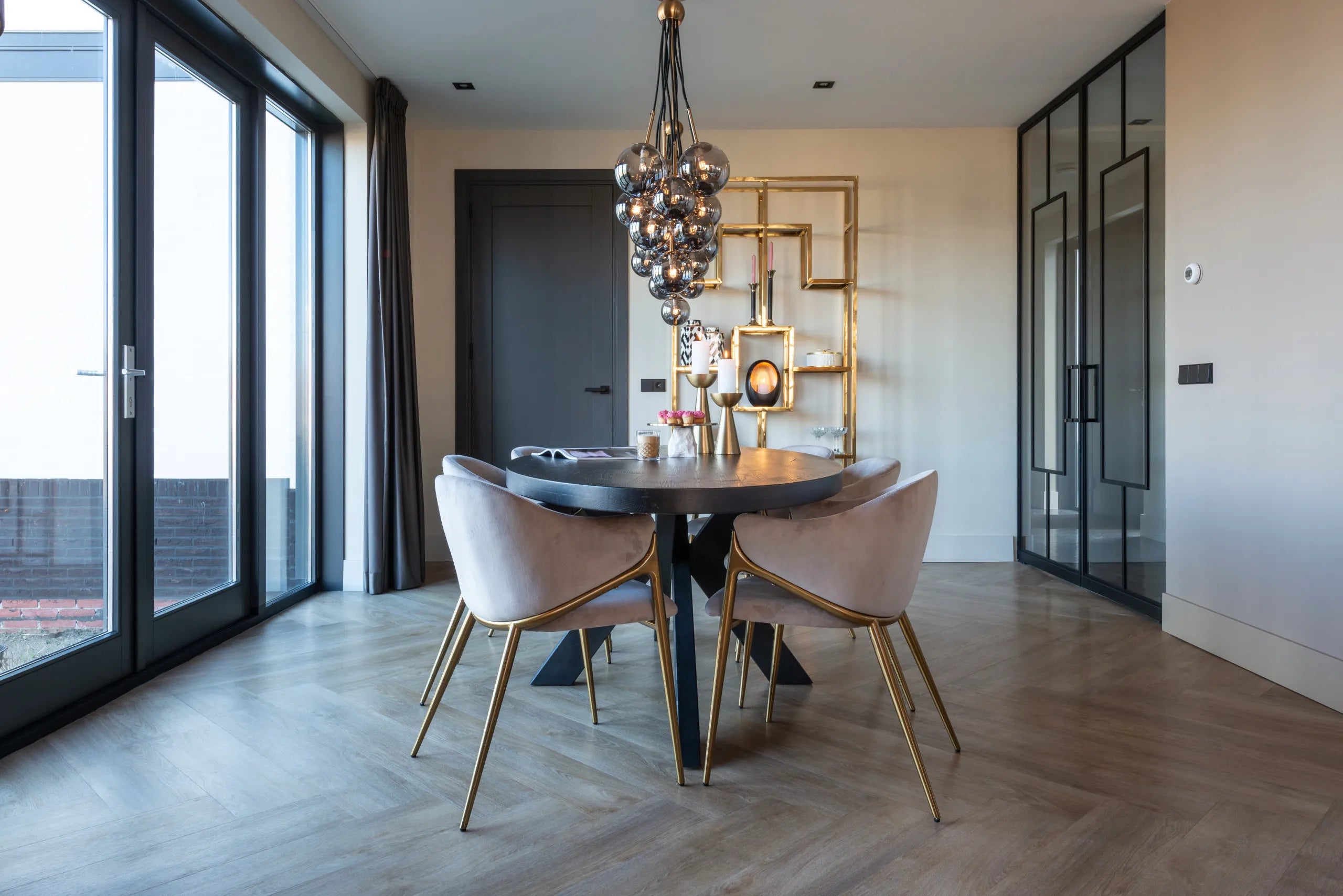 Richmond Interiors Magnus Gold Open Display Display Unit