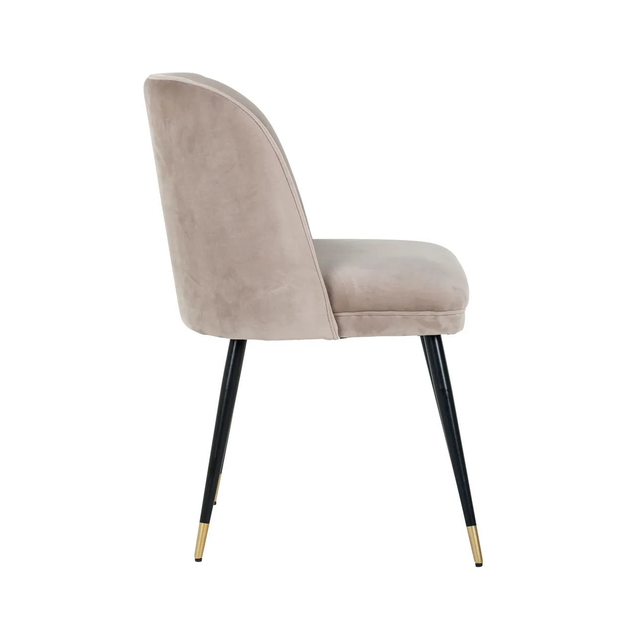 Richmond Interiors Alicia Taupe Khaki Velvet Dining Chair