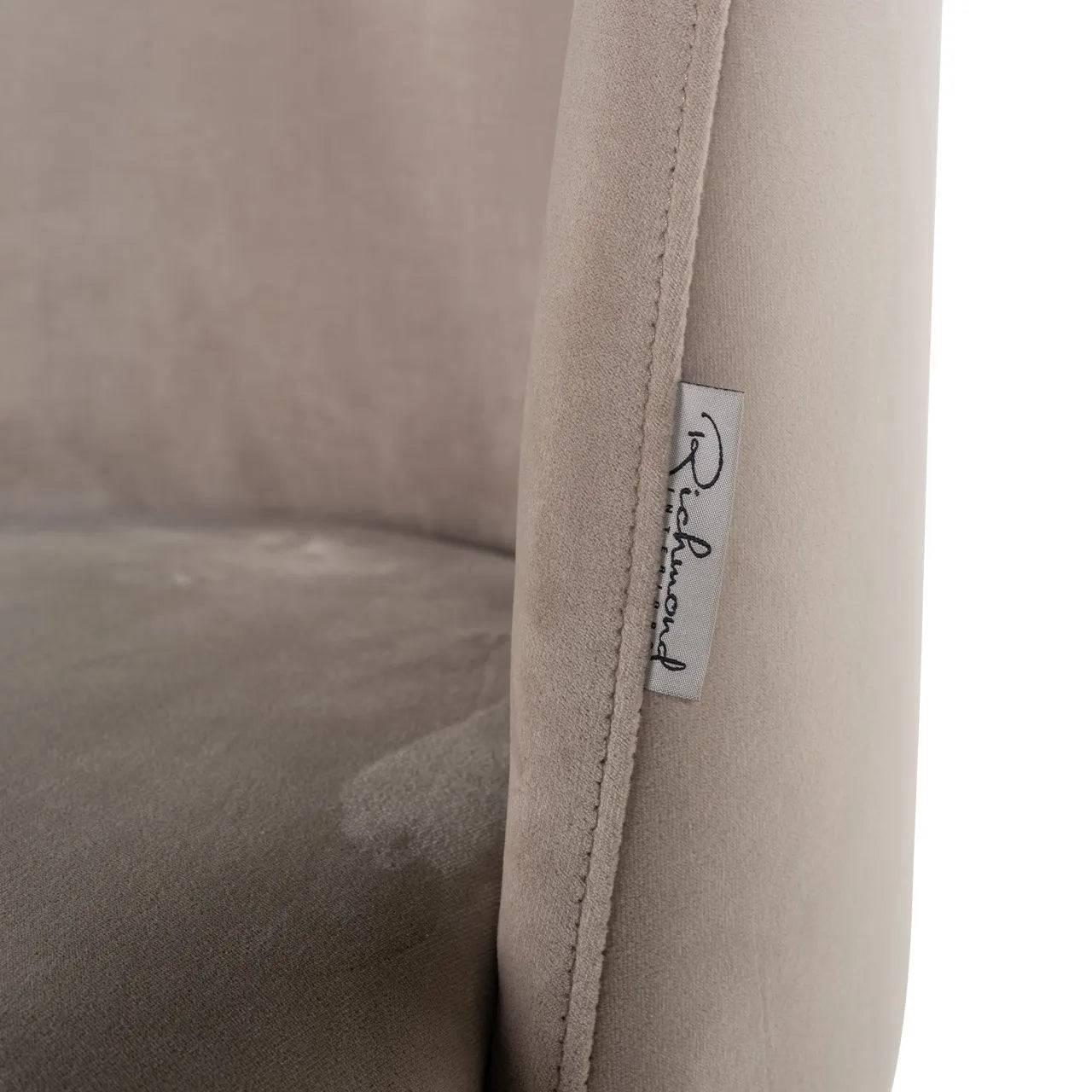 Richmond Interiors Alicia Taupe Khaki Velvet Dining Chair