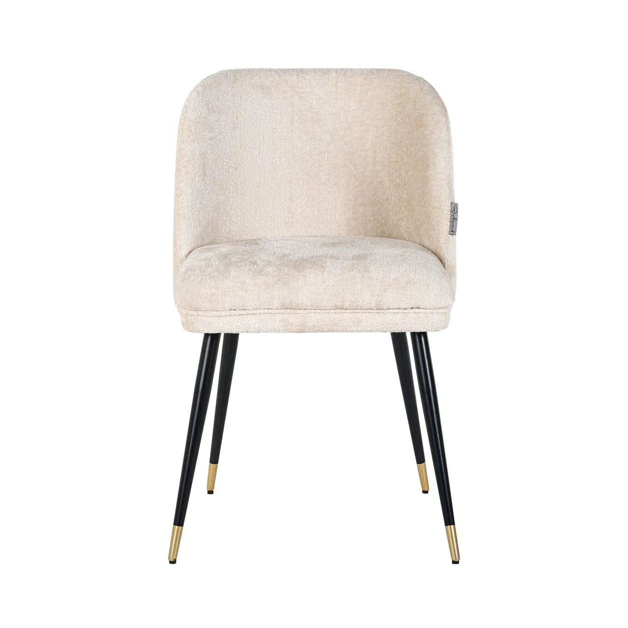 Richmond Interiors Alicia Bergen White Chenille Dining Chair