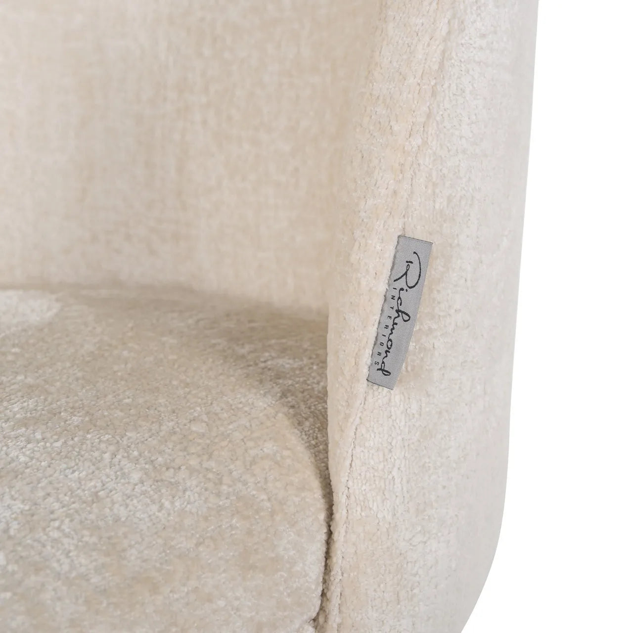 Richmond Interiors Alicia Bergen White Chenille Dining Chair